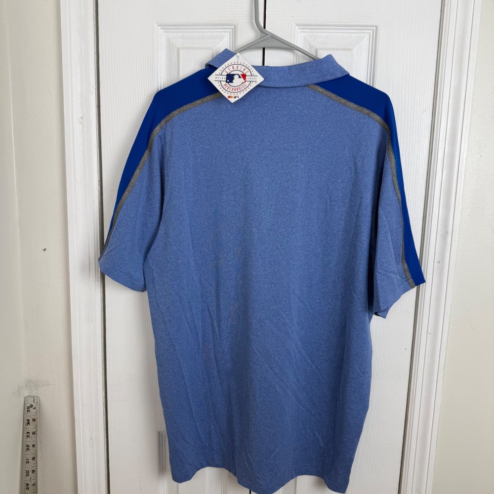 Antigua Chicago Cubs Polo L Blue MLB Performance Gameday Sporty Athleisure - Picture 7 of 9